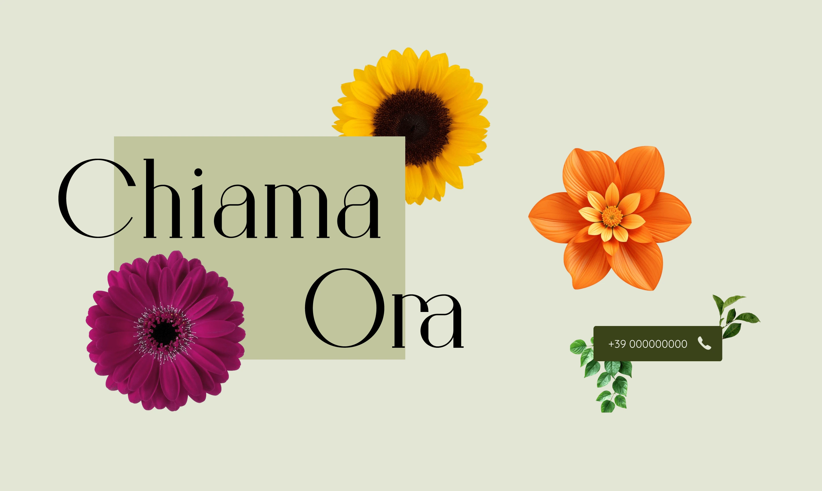 Plant nursery homepage concept — call to action